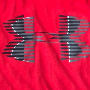 boys red under armour dry fit shirt